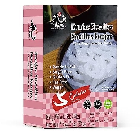 YUHO Konjac Udon Noodles, Shirataki Noodles 8 Pack Inside, Vegan Food, Gluten Free, Keto Friendly, 1520 g