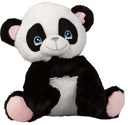 Lifestyle & More Plüschtier Teddybär Pandabär schwarz/weiß sitzend Höhe 30 cm kuschelig weich