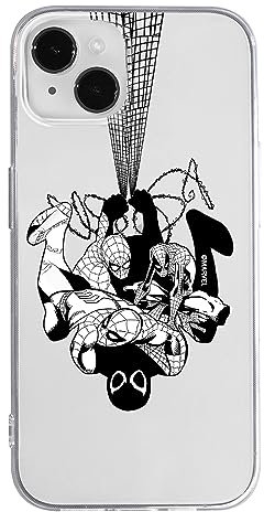 ERT GROUP Handyhülle für iPhone 14 Plus Original und offiziell Lizenziertes Marvel Muster Spider Man 043 optimal an die Form des Handy angepasst, teilweise transparent