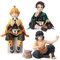 3 Stück Figuren Kamado Tanjiro Hashibira Inosuke Agatsuma Zenitsu Nudelstopper Figur Kimetsu No Yaiba PVC Anime Charakter Modell Statue Ornamente Sammlung Geschenke