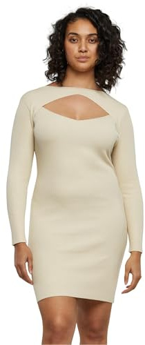 Urban Classics Damen Kleid Ladies Cut Out Dress, langarm Kleid für Frauen in verschiedenen Farben, Größen XS - 5XL
