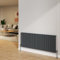 NRG 600x1428mm Anthracite Radiator Horizontal Flat Panel Bathroom Designer Single Rad Central Heating