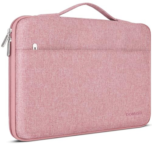 DOMISO 17 Zoll Wasserdicht Laptophülle Laptop Sleeve Case Notebook Hülle Tasche Schutzhülle für 17,3 HP Pavilion 17/17 ZBook Fury 17,3 G8 /IdeaPad 3 Gen 7/Chromebook 317,Rosa
