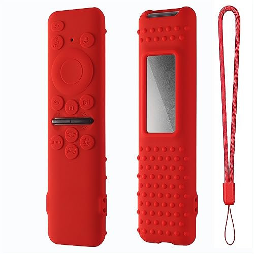 para Samsung Control Remoto de Smart TV 2023 Nuevo BN59-01432 Estuche Remoto Cubierta de Control Funda Protectora Anti-caída Cubierta de Silicona Caso Polvo Impermeable (Red)