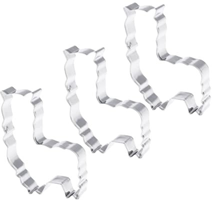 PRETYZOOM Alpaka Ausstechformen Edelstahl 3 Stück Keksausstecher Fondant Kuchen Keksform Backen Hochzeit Geburtstag Party Dekoration Wiederverwendbar