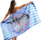 Winthome Wendbares Strandhandtuch, Groß 180x90cm, Mikrofaser, Schnelltrocknend, Sandfrei, für Damen Herren, Reise, Urlaub, Schwimmen, Sauna, Yoga (1 Pack)