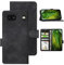 Eastcoo Hülle for Google Pixel 8a, [PU Leder Klapphüllen][3 Kartenfächer][Standfunktion] [Magnetverschluss] Stoßfeste Schützend Handyhüllen for Google Pixel 8a Hülle Case (Schwarz)