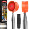 XSMSGO Teleskop-Edelstahl-Golfball-Retriever für Wasser, hohe Haltbarkeit, doppelseitiges Golfball-Picker-Obermaterial, Herren- und Damen-Golfzubehör, Geschenke