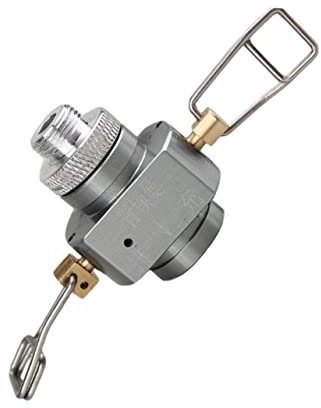 Sosoport 2 Pièces Soupape Gonflable De Gaz Convertisseur De Réservoir De Propane Adaptateur De Réservoir De Propane De Camping Plancha Pour Gril à Gaz Réchaud Alliage D'aluminium Silver