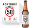 Bieretiketten personalisiert 50. Geburtstag Männergeschenk Bier Geschenk für Männer Geburtstagsgeschenk Flaschenetikett Bierflaschen Etiketten 6 Stück | 9x9 cm