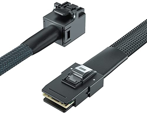 SFF-8643 to SFF-8087 Internal Mini SAS HD Cable, Compatible with Raid Controller Hard Drive, 100-Ohm, 0.8-m(2.6ft)