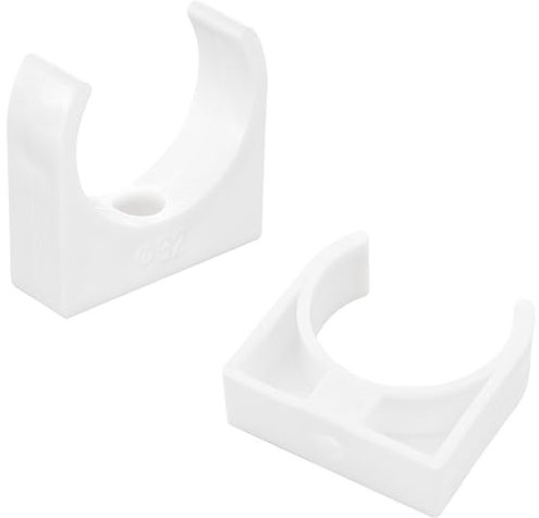 36-Pack Plastic Pipe Clamps – White Single Pipe Clips (32mm)