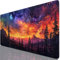 Schwarz Gaming Mauspad XXL 600x300x3mm Schreibtischunterlage Groß Wasserdicht Himmel Mousepad Verbessert Präzision und Geschwindigkeit, Anti Rutsch Basis Mouse Pad Für Office, Tastatur und Maus Y8-75