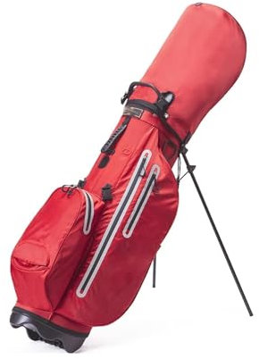 Sac de Golf trépied Dividers, léger, for Hommes et Femmes, avec Plusieurs Poches et Double Sangle, résistant.(Red)