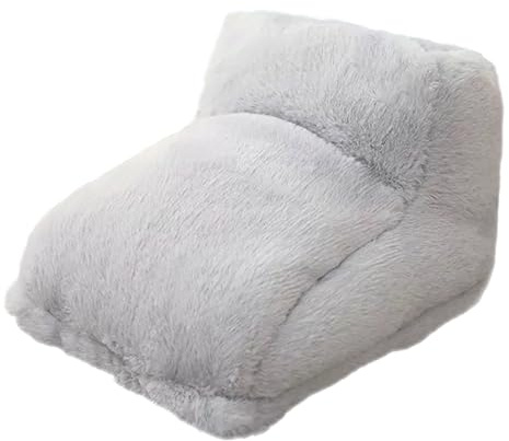 eBoutiik - Cosy Fluffy Soft Electric Foot Warmer with Massage - 3 Temperature Settings & Teddy Fleece Lining - Spring Time Stocking Hamper for Her (Grey)