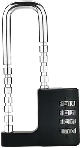 Serratura per armadietto, Serratura per armadietto, Serrature in metallo a forma di U Lucchetto per da palestra regolabile lungo per esterno, scuola, palestra, armadietti sportivi, recinzi