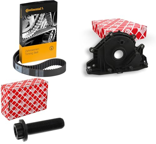 Conti Zahnriemen Ölpumpe + Schraube + Febi Wellendichtring | CT1218 + 46749 + 23042 für 1.6 2.0 Tdi