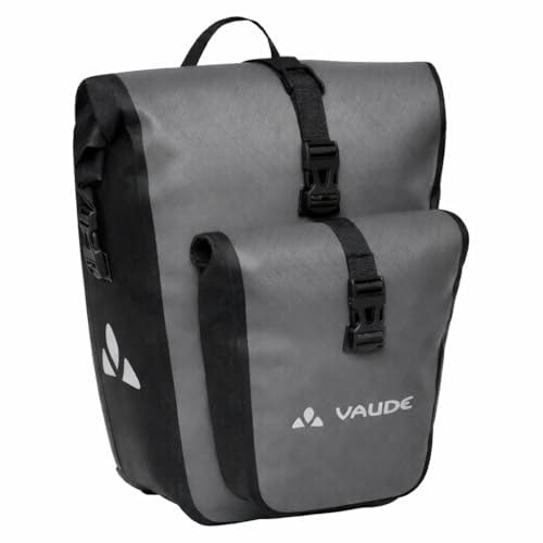 VAUDE Fahrradtasche für Gepäckträger Aqua Back Plus Single 1 x 25 L, Hinterradtasche wasserdicht, Fahrrad Gepäckträgertasche hinten, einfache Befestigung – Made in Germany (Anthrazit)