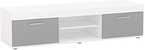 Birlea Edgware TV Unit, White and Grey