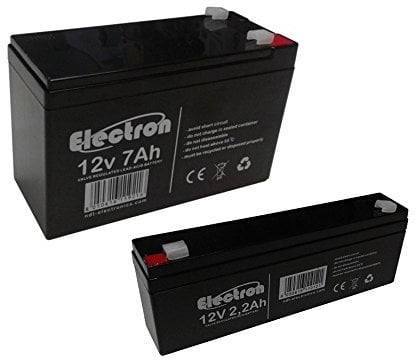 BATTERIA AL PIOMBO RICARICABILE 12V 7AH + 12V 2,2Ah Per allarmi antifurti sicurezza videosorveglianza