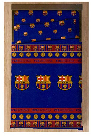 FC BARCELONA Referencia NI Juegos de sábanas y Fundas de Almohada Alfileres para faldón de Cama Textiles del hogar Unisex Adulto, Algodón, Multicolor (Multicolor), Individual
