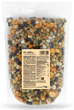 KoRo - Bohnen-Erbsen-Mix Snack 1 kg - Hülsenfrüchte Snack geröstet und gesalzen in Vorteilspackung