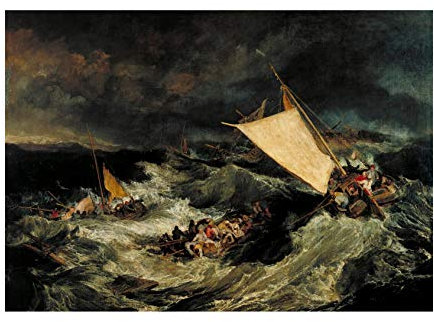 Spiffing Prints Joseph Mallord William Turner - The Shipwreck - Extra Large - Matte - Unframed