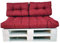 Mayaadi Home Palettenkissen Rückenkissen Euro Paletten Palettenauflage MH-DA-02 Weinrot 60x40x10/20 cm
