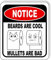 Hinweisschild mit englischer Aufschrift Notice Beards are Cool Mullets are Bad Correct, Aluminium-Verbundwerkstoff, 21,6 x 25,4 cm