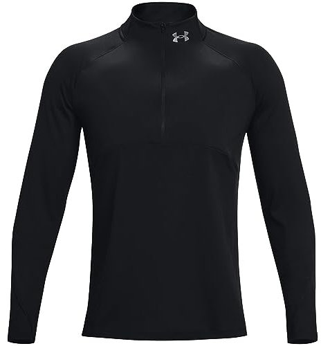 Under Armour UA Qualifier Run 2.0 ½ Zip 1365662-001, MD Échauffement pour Homme Noir