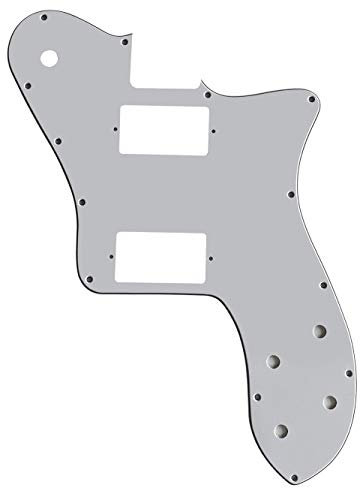Schlagbrett für Fender Squier Telecaster Deluxe PAF-Stil Gitarre Schlagbrett (3-lagig, weiß)