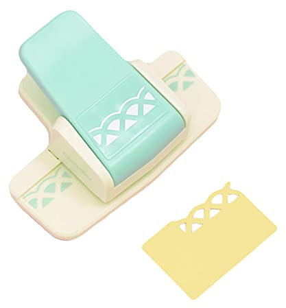 Craftelier - Stanzer mit Druckhebel für dekorative Kanten aus gestanzten Bögen auf Papier und Karton, speziell für Scrapbooking und Bastelarbeiten, Größe ca. 4,5 x 2,95 x 4,8 cm