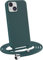 MyGadget Strap Case for Apple iPhone 13 - Crossbody Phone Cover - TPU Silicone Case with Neck Holder - Cord Lanyard Carrier with Rope in Dark Green