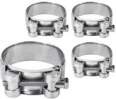 Rohrschellen, 36–39 mm, starke verstärkte Rohrschellen, verzinkter Stahlrohr-Schlauchschellen-Befestigungen (4 Stück, 36–39 mm)