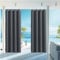 HUAXIQUE Outdoor Vorhang Wasserdicht Wetterfest Blickdicht 140X175cm Dunkelgrau Verdunklungs Vorhänge mit Ösen Sichtschutz Sonnenschutz Outdoor Gardine für Balkon Terrasse Pergola Gartenlaube Veranda