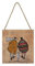 Pyramid International Sam Toft Artwork (Wherever Life Takes Us Design) 20cm x 20cm x 3cm Woodblock with Hanging Cord - Official Merchandise ​ ​
