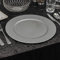 URBNLIVING Lot de 6 assiettes de Noël réutilisables de 33 cm, décoration de fête (argent métallisé)