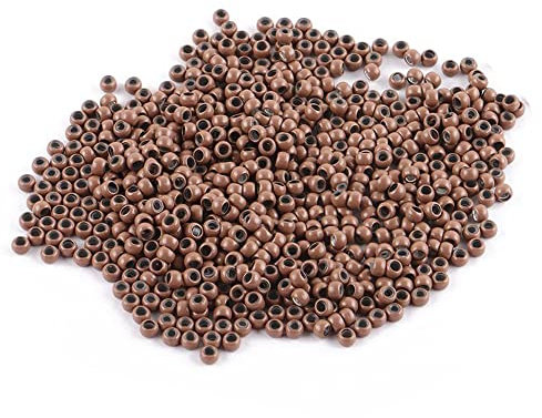 Nano rings Silicone Lined Nano Beads Micro Rings Beads Copper Nano Ring For Nano Tip Hair Extensions 3.0mm (200 pcs, 11#)