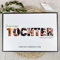 Tochter Geschenk Holzbild - Foto Geschenk - personalisierbar zum Hinstellen/Aufhängen optional beleuchtet Mutter Tochter Geschenk, Vater Tochter Geschenk, Mutter Tochter - personalisierte Geschenke