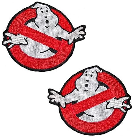 Ghost iron on Patch, 2 Stück Taktisch Kompatible mit Ghostbuster Geist Emblem Applikation zum aufbügeln Aufnäher iron on Militär Patches für Taktische Cosplay Paintball Kleidung Rucksack Uniform