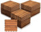 Yakimz Holzfliesen 33er| aus Akazien Holz| 30 × 30cm| 1 m² pro bodenfliesen|Outdoor & Indoor Bodenbelag Balkon mit Drainagensystem & Klicksystem, Braun