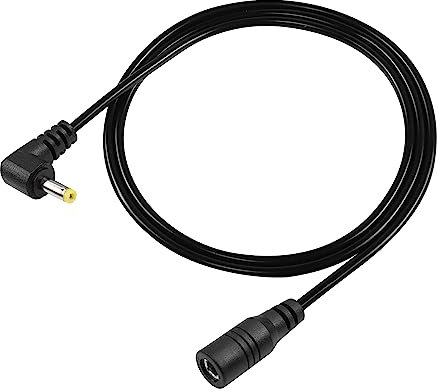 GINTOOYUN DC4017 - Cavo di prolunga di corrente 22 AWG DC 4,0 mm x 1,7 mm, ad angolo retto per PSP, fotocamere, spazzolini elettrici ecc. (4,9 FT) (1,5 m)