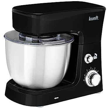 Kunft Robot de Cocina KKM7521 Multifunción, 700 W, Capacidad de 3,5L, Incluye una Espátula, Batidora y mezclador, Jarra de Acero Inoxidable, 6 Velocidades, Negro