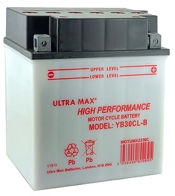 Genuine UltraMax YB30CL-B, 12V 30AH 300A Motorbike Motorcycle Battery