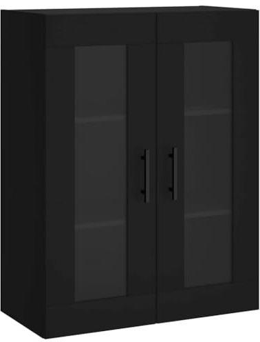 vidaXL Wandschrank Schwarz 69,5x34x90 cm