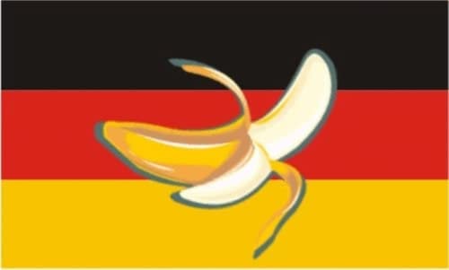 2 x Aufkleber Flagge Deutschland Bananenrepublik 8 x 5 cm Sticker Flagge Fahne