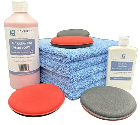 Mayfield Complete Paint Protection Kit – Resin Polish & Paint Sealant – Restores Gloss & Adds Hydrophobic Protection