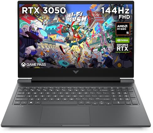HP Victus 16 Gaming Laptop, AMD Ryzen 5-7640HS, 16 GB RAM, 512 GB SSD, NVIDIA GeForce RTX 3050 Graphics, FHD IPS Display, 144Hz, Up to 9 hrs battery, Win 11, Mica Silver, 16-s0000sa