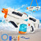 JONRRYIN Elektrische Wasserpistole, Wasserpistole Erwachsene und Kinder, 650ml Electric Water Gun Automatic, Reichweite 8-10 Meter, 2 in 1 Elektrisch Wasserspritzpistole für Pool, Garten, Strand
