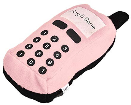 Yctze Interactive Chew Toy for Pets with Sound Effects - Plush Cell Phone Shaped Teether Suitable for Dogs & Cats - Available in Pink & Blue, Ideal for Indoor Cats & Small Dogs